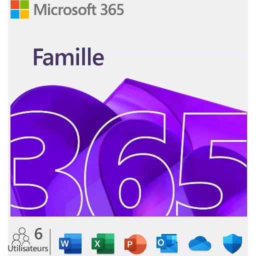 MICROSOFT 365 FAMILLE – LICENCE ESD 1 AN